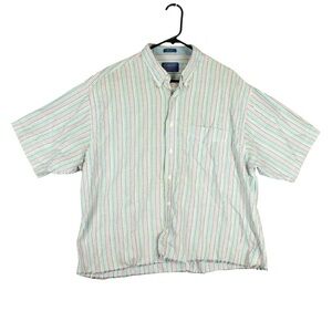 Pendleton Button Up Shirt Womens XL Stripe L/S Oversized Casual Disressed Hem